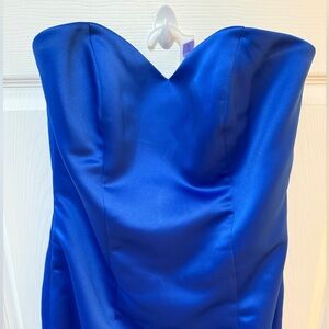 ALFRED SUNG Sapphire Dress zips up back💙🔵 Princess Diana 80s cruise